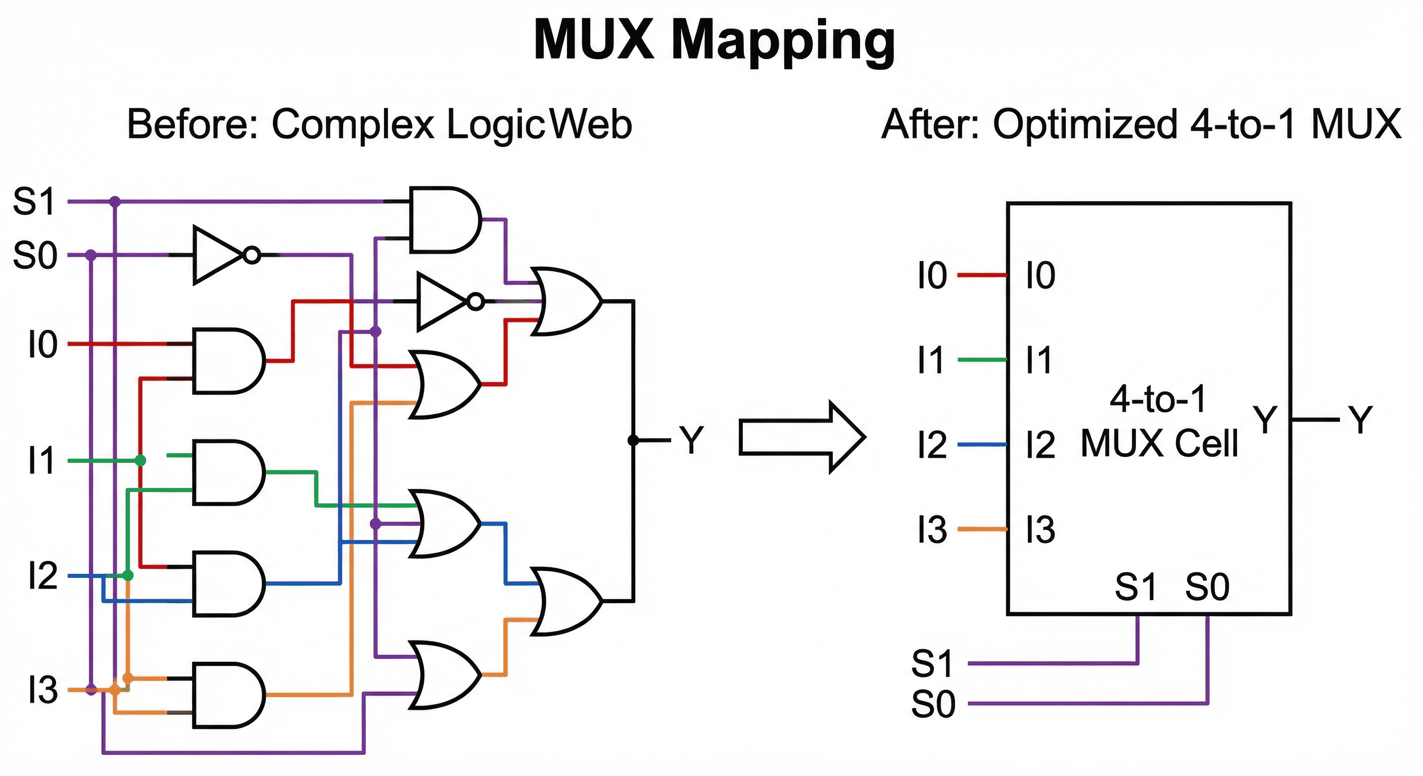 MUX intent mapping from generic logic web to native mux cell