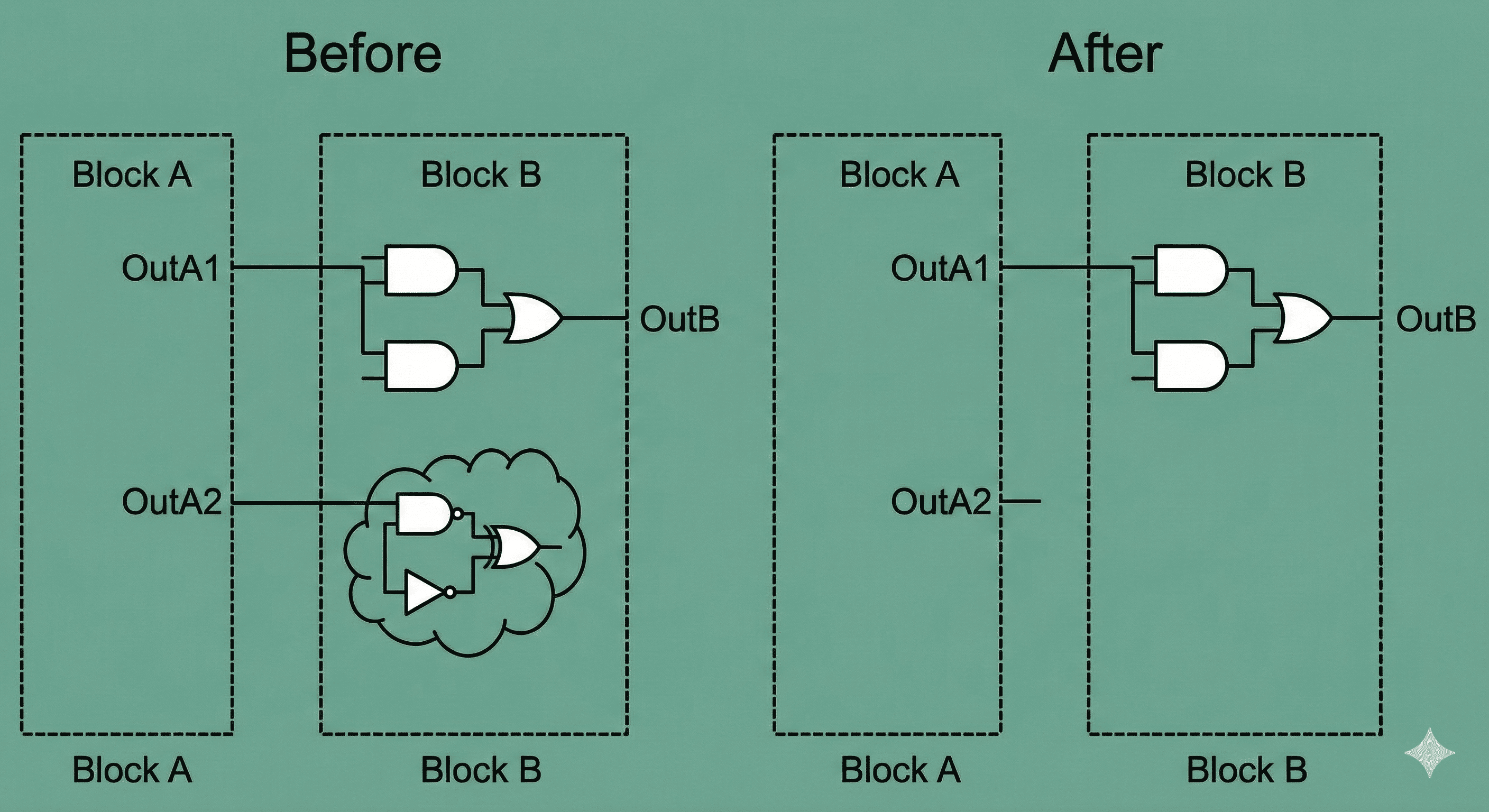 Dead logic cone pruning for unused output paths